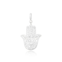 Hamsa Hand Protection Charm (92.5 Sterling Silver)