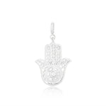 Hamsa Hand Protection Charm (92.5 Sterling Silver)