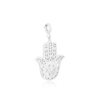Hamsa Hand Protection Charm (92.5 Sterling Silver)