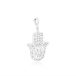 Hamsa Hand Protection Charm (92.5 Sterling Silver)