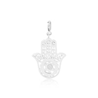 Hamsa Hand Protection Charm (92.5 Sterling Silver)
