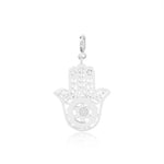Hamsa Hand Protection Charm (92.5 Sterling Silver)