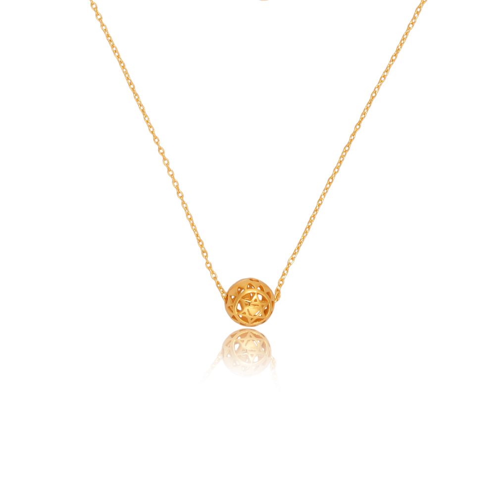 Twin Heart Chakra Ball Pendant (Silver with 18kt Gold Micron)