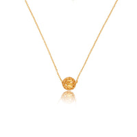 Twin Heart Chakra Ball Pendant (Silver with 18kt Gold Micron)