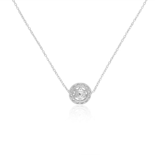 Twin Heart Chakra Ball Pendant  925 Sterling Silver