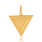 Hreem Yantra Gold Plated Pendant - Medium (18kt Gold Micron)