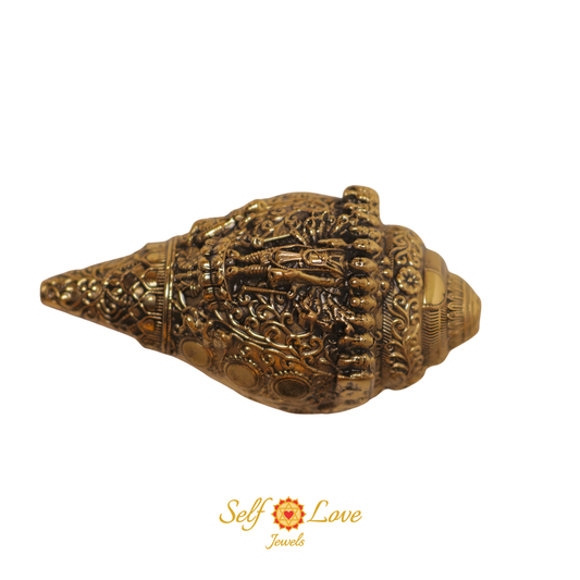 Mini Vishnu Conch (Shankh) Symbol of Divine Protection, Prosperity & Sacred Energy