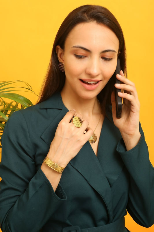 Flower of Life Set (Pendant + Earrings + Ring)