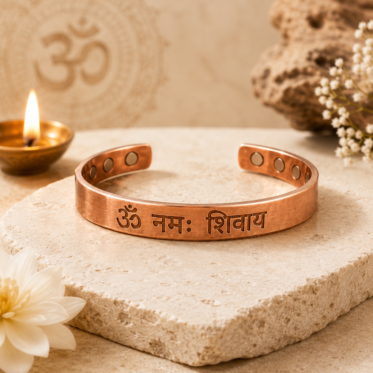 Om Namah Shivay Copper Bangle
