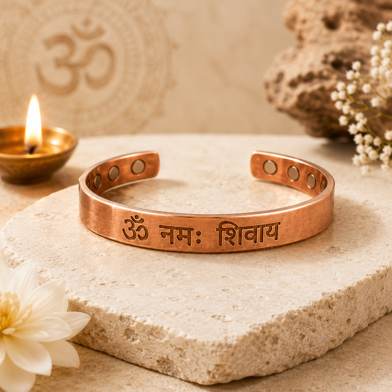 Om Namah Shivay Copper Bangle