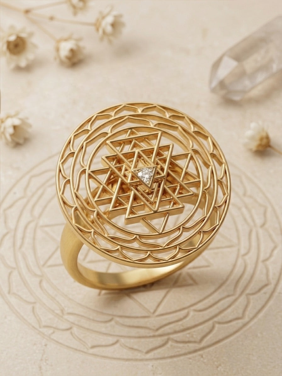 Shree Chakra 18K Gold Ring