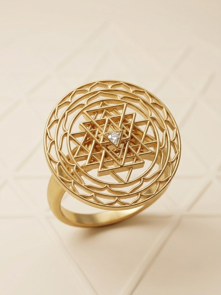Shree Chakra 18K Gold Ring