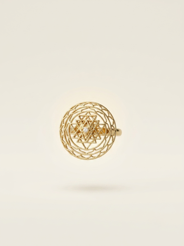Shree Chakra 18K Gold Ring