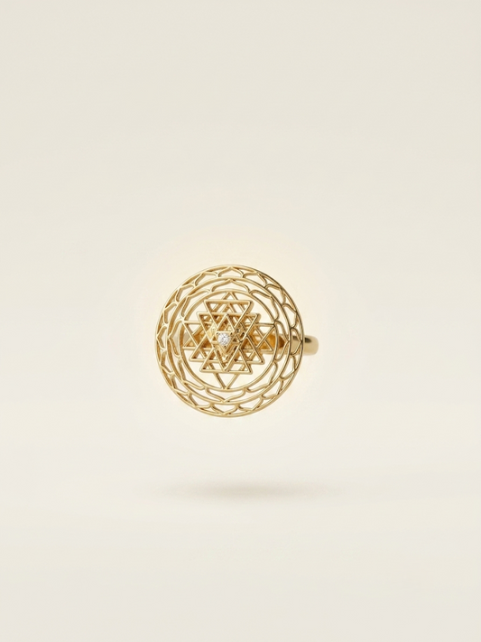 Shree Chakra 18K Gold Ring