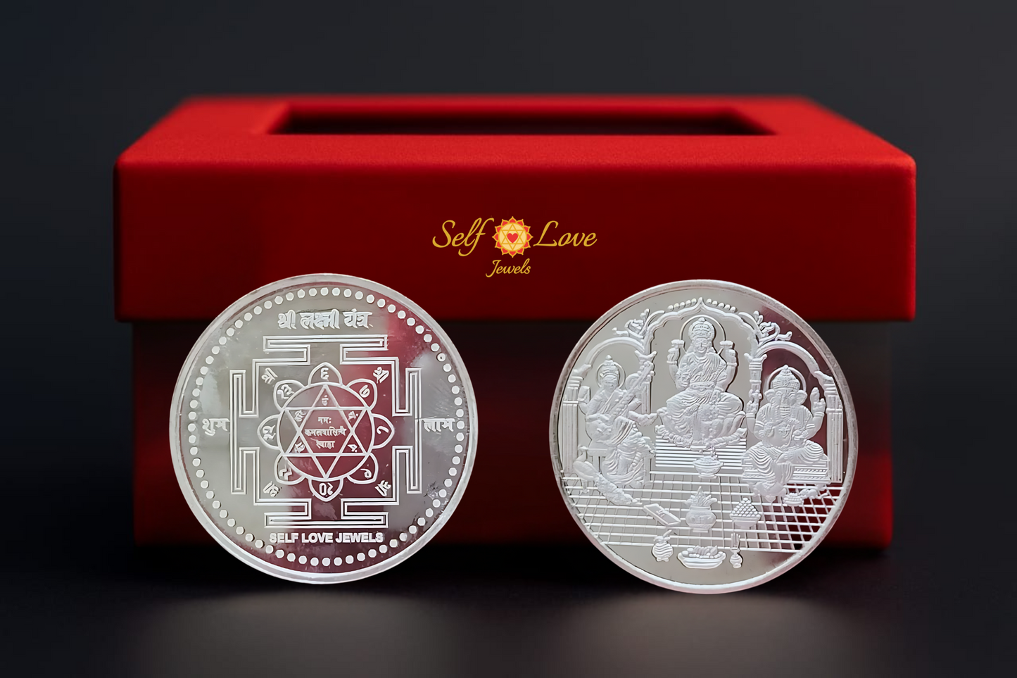 Lakshmi Yantra Coin (92.5 Sterling Silver)