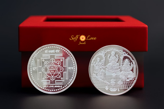 Lakshmi Yantra Coin (92.5 Sterling Silver)