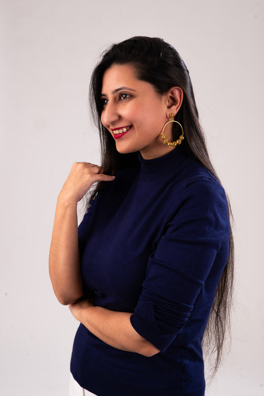 Seven Chakra Loop Earings (18Kt Gold Micron)