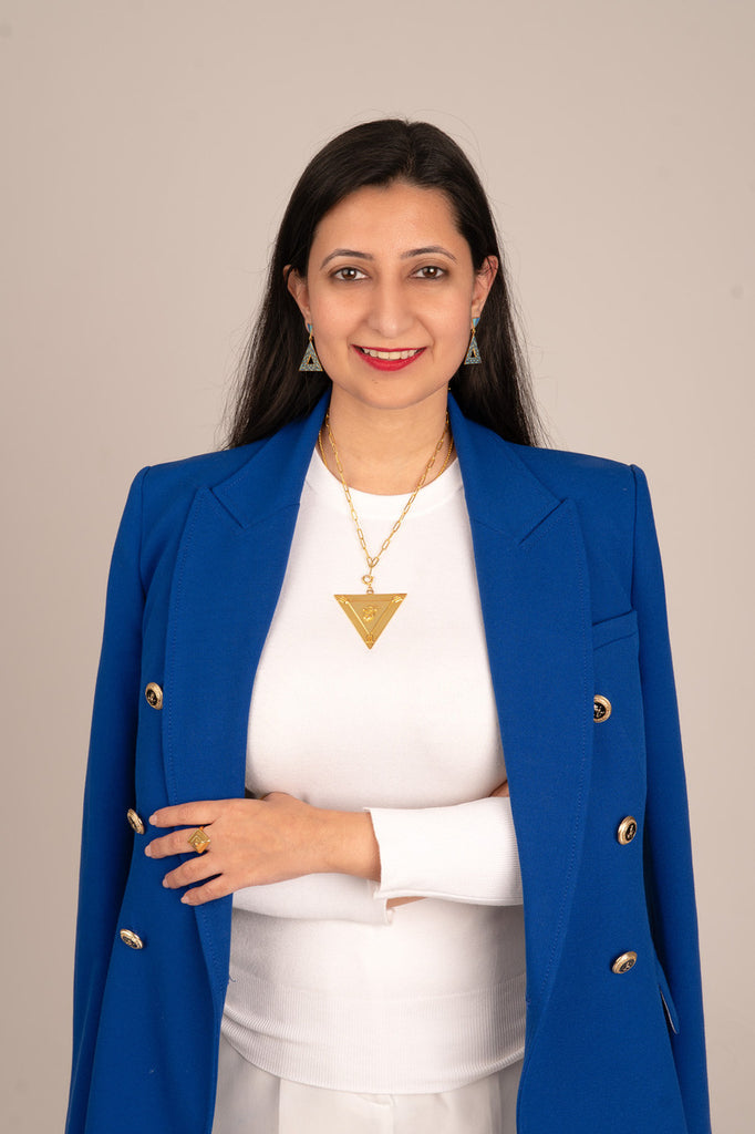Hreem Yantra Gold Plated Pendant - Large (18kt Gold Micron)
