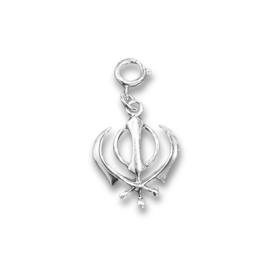 Khanda Charm (92.5 Sterling Silver)