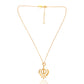 Khanda Symbol Pendant with Chain  Brass With Gold Plating