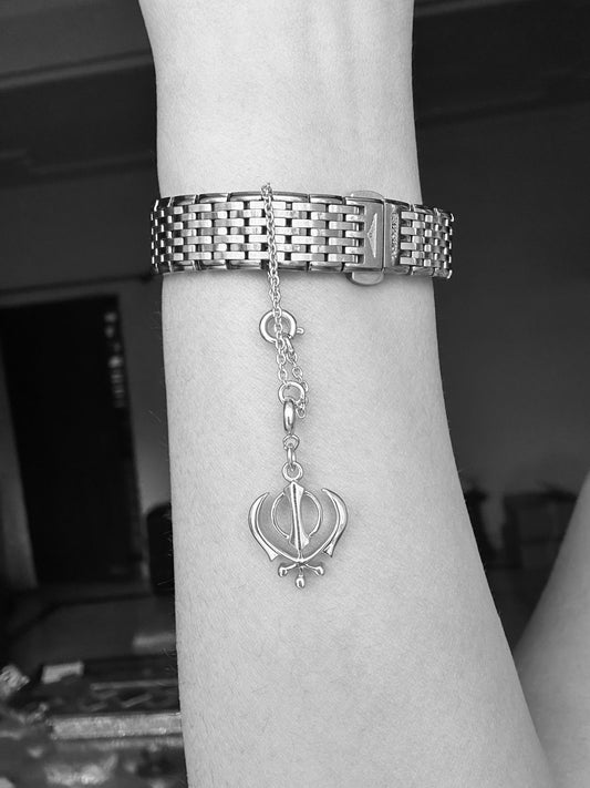 Khanda Charm (92.5 Sterling Silver)