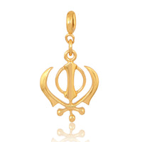 Khanda Charm (18kt Gold Micron)