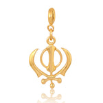 Khanda Charm (18kt Gold Micron)
