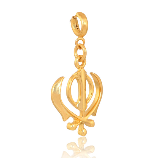 Khanda Charm (18kt Gold Micron)