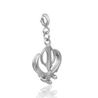 Khanda Charm (92.5 Sterling Silver)