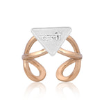 Kleem Yantra Ring: (18Kt Gold Micron & Silver)