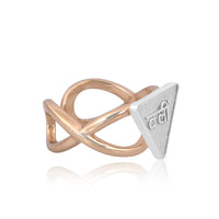 Kleem Yantra Ring: (18Kt Gold Micron & Silver)