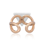 Kleem Yantra Ring: (18Kt Gold Micron & Silver)