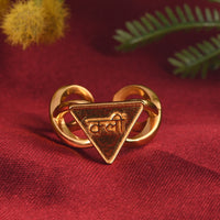 Kleem Yantra Ring: (18kt Gold Micron Plated)