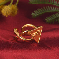 Kleem Yantra Ring: (18kt Gold Micron Plated)