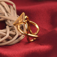 Kleem Yantra Ring: (18kt Gold Micron Plated)
