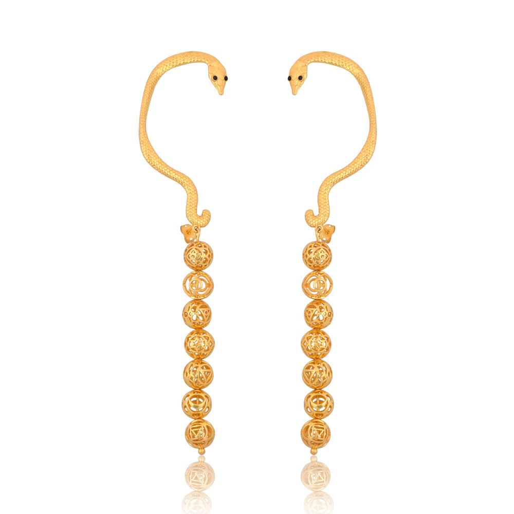 Kundalini Earrings  with Seven Chakras (Snake Earrings)