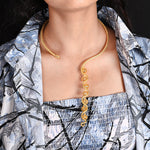 Kundalini Necklace with Seven Chakras (18Kt Gold Micron)