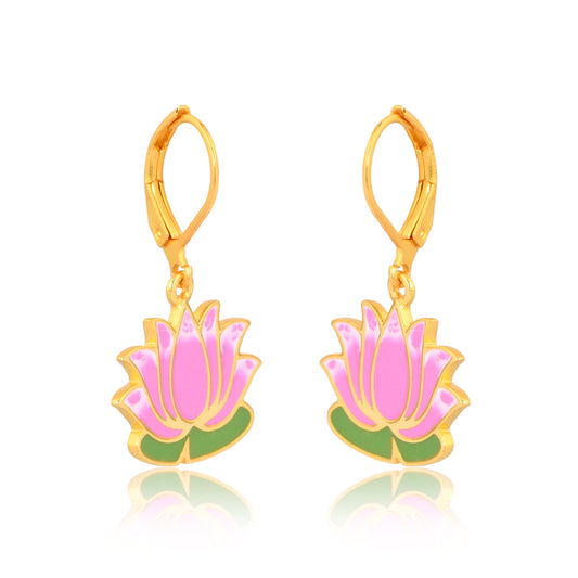 Abundance Earrings: Lakshmi Lotus