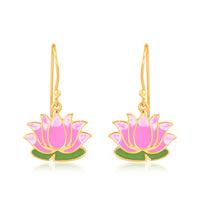 Lakshmi Lotus Earrings (18kt Gold Micron)