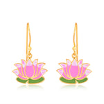 Lakshmi Lotus Earrings (18kt Gold Micron)