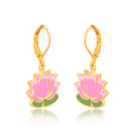 Lakshmi Lotus Earrings (18kt Gold Micron)