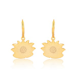 Lakshmi Lotus Earrings (18kt Gold Micron)