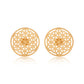 Mini Flower of Life Earrings  Brass