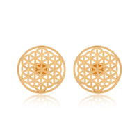Mini Flower of Life Earrings (18Kt Gold Micron)