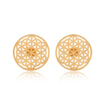 Mini Flower of Life Earrings (18Kt Gold Micron)