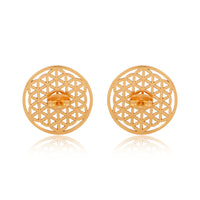 Mini Flower of Life Earrings (18Kt Gold Micron)