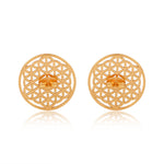 Mini Flower of Life Earrings (18Kt Gold Micron)