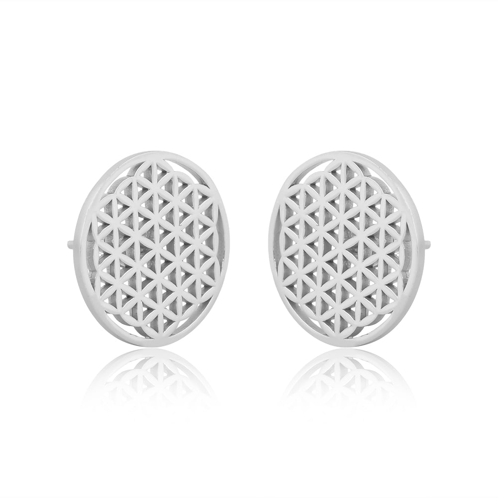 Mini Flower of Life Earrings (92.5 Sterling Silver)