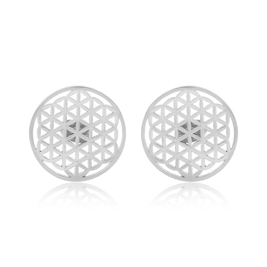 Mini Flower of Life Earrings (92.5 Sterling Silver)