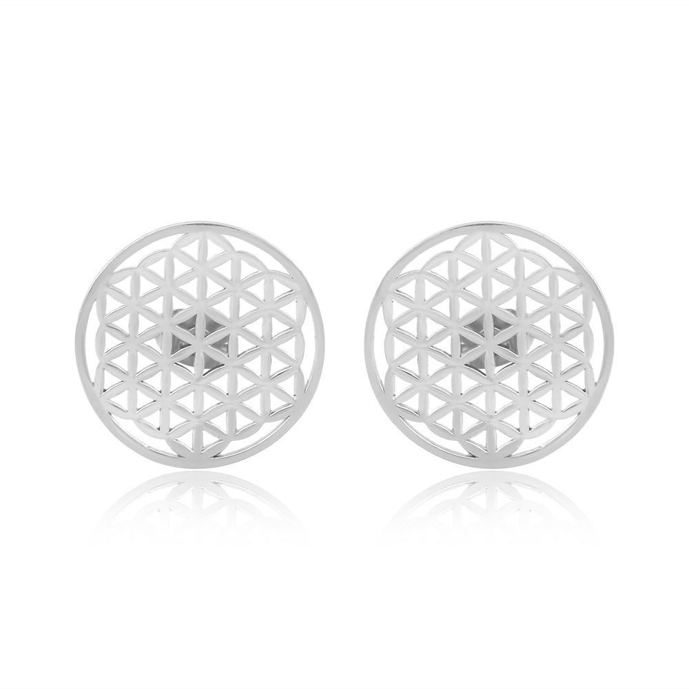 Mini Flower of Life Earrings (92.5 Sterling Silver)
